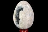 Crystal Filled Celestine (Celestite) Egg Geode #88300-1